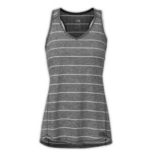The North Face Ma-X Racerback Tank Top Size XL Gray Stripe Flashdry Women’s